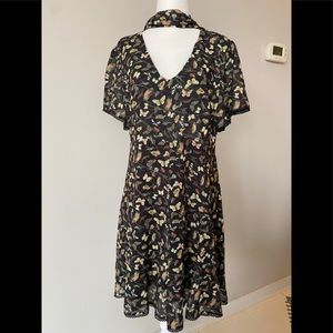 Butterfly print dress